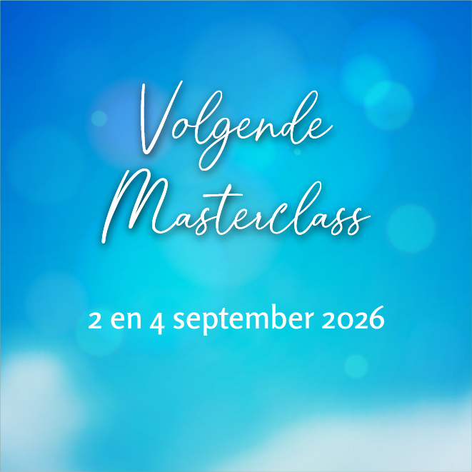 Volgende masterclass: 2 en 4 september 2026