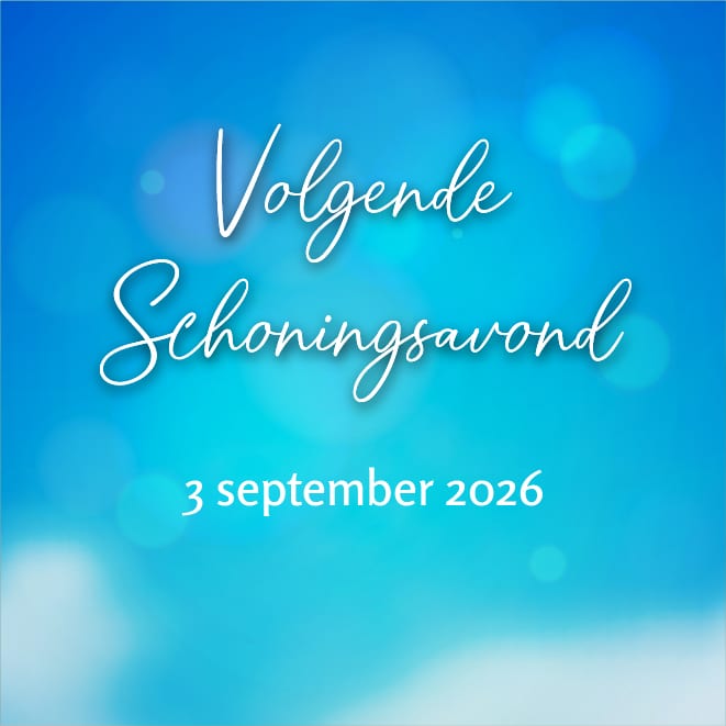 Volgende schoningsavond: 3 september 2026