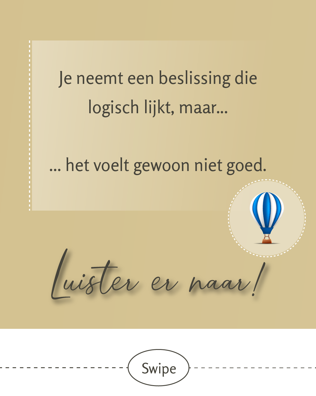 Leven op gevoel slide 2