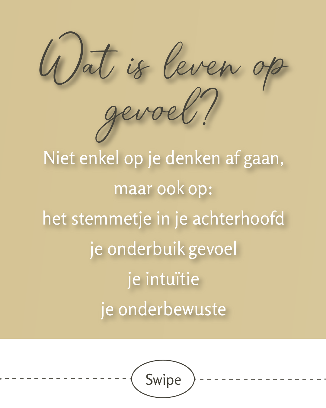 Leven op gevoel slide 3